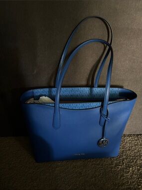 Michael Kors Royal Blue MK Logo Tote